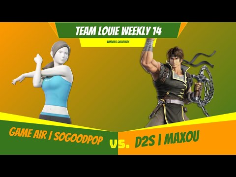 Team Louie Weekly 14 - Winners Quarters - Game air | Sogoodpop (Wii Fit) Vs. D2S | Maxou (Richter)