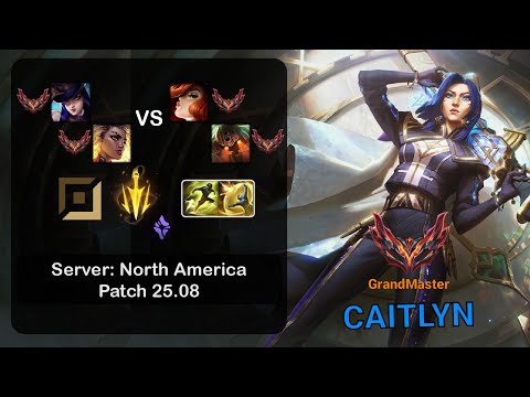 Caitlyn ADC + Rell vs Miss Fortune + Nautilus - NA GrandMaster - Patch 25.08