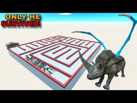 Nobody Escaped the Alien Woolly Rhino... Except Him! 😱 | ARBS Last Survivor
