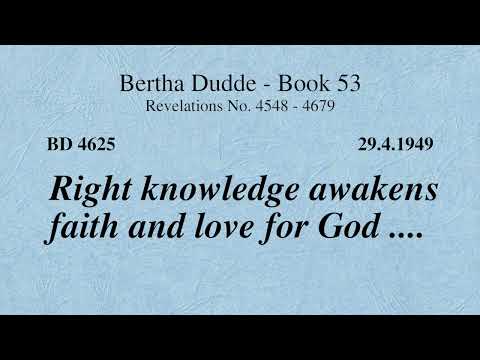 BD 4625 - RIGHT KNOWLEDGE AWAKENS FAITH AND LOVE FOR GOD ....