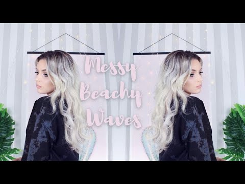 MESSY WAVES IN UNDER 5 MINUTES FT MILK & BLUSH HAIR EXTENSIONS