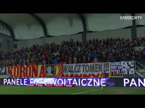 2018-02-16 Sandecja - Korona Kielce 3-3 (1-2), wspólny doping kibiców!