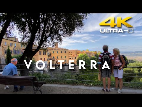 4K Walking Tour in VOLTERRA TUSCANY // Best of City Center on a sunny day