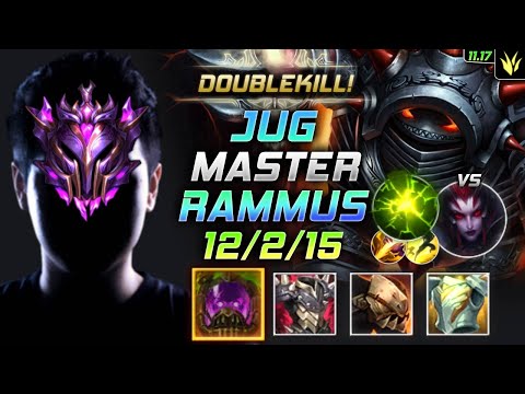 Master Rammus Jungle vs Elise - 천상계 장인 정글 람머스 템트리 룬 터화공 여진 ラムス Раммус 披甲龙龟 拉姆斯 - LOL KR 11.17