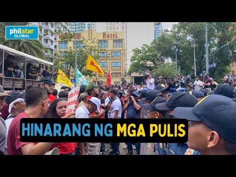 Kilusang Mayo Uno at mga pulis nagkaharapan sa idinaos na protesta