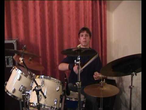 Max on drums (01/11/2002 Youth Conference)