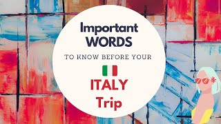 Italy / Essential Travel Phrases in Italian (Must know before Italy Trip)