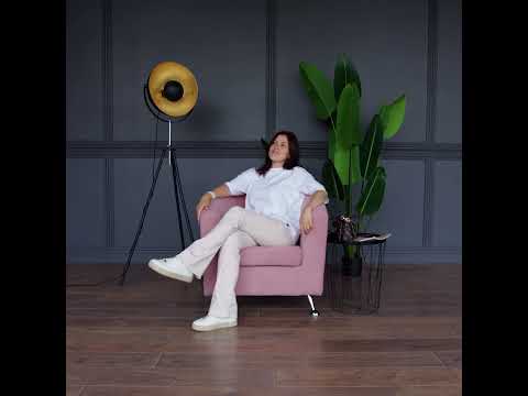 Мягкое кресло Брамс розовый в Перми - видео 12