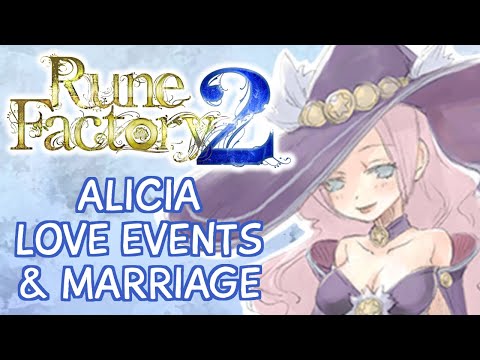 Rune Factory 2 - Alicia Love & Marriage Compilation (All Requests, Wedding, Child)
