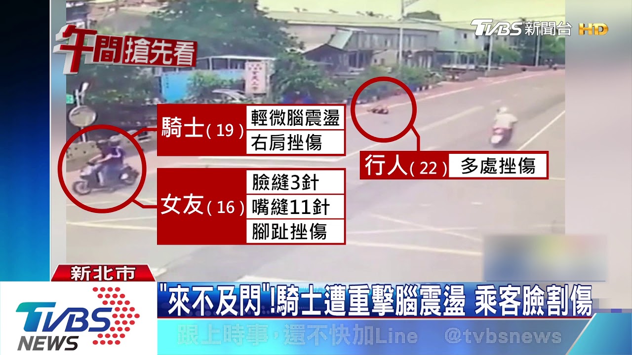 「急著找朋友」! 路人亂闖馬路挨撞3人受傷