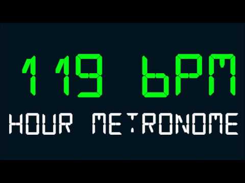 119 BPM (Beats Per Minute) Hour Metronome