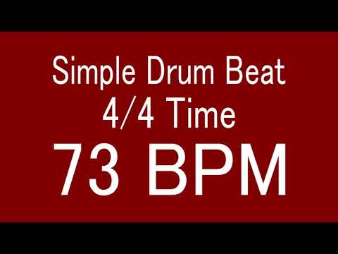 73 BPM 4/4 TIME SIMPLE STRAIGHT DRUM BEAT FOR TRAINING MUSICAL INSTRUMENT / 楽器練習用ドラム