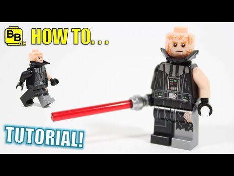 EASY! HOW TO BUILD A LEGO BATTLE DAMAGED DARTH VADER MINIFIGURE! Video