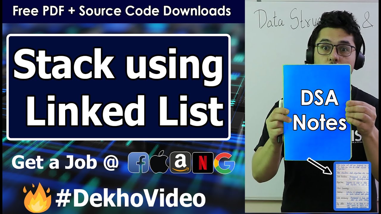Video thumbnail for How to Implement Stack Using Linked List?