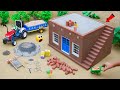 DIY Mini Tractor Builds House With Real Bricks Science Project RC Construction TopMiniGear
