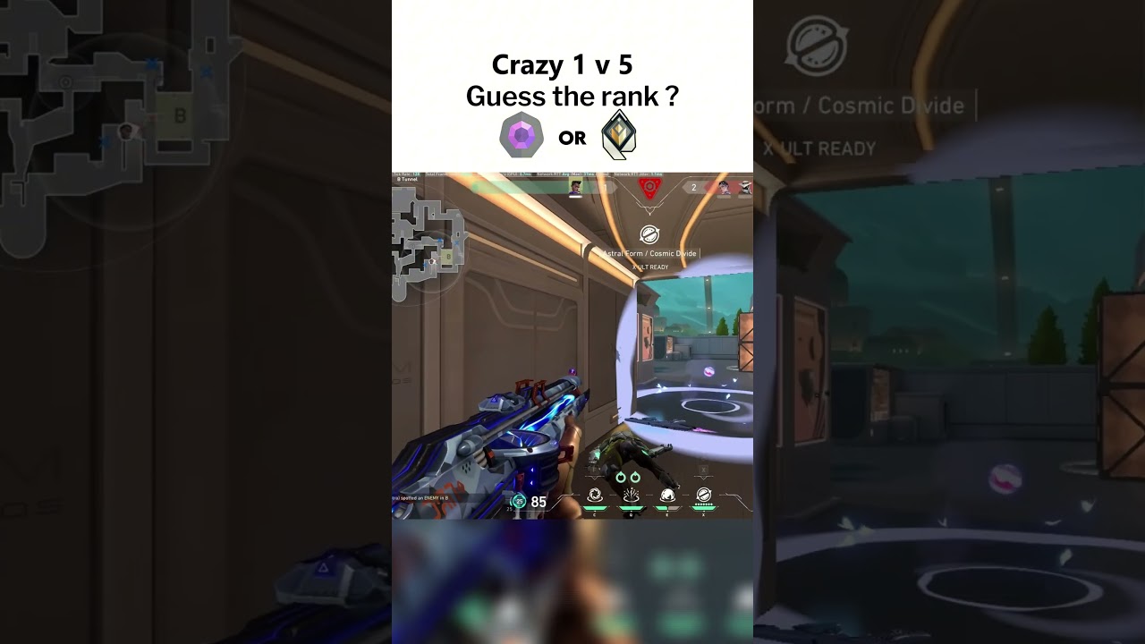 😱 INSANE 1v5… Can You Guess Their Rank?