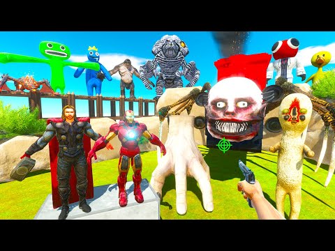 Hunting Choo-Choo Charles & Parkour ZigZag Fights Creepy Monsters - Animal Revolt Battle Simulator