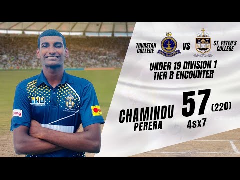 Chamindu Perera 57 (220) vs Thurstan College - U19 Division I Two Day Tournament 2022/23