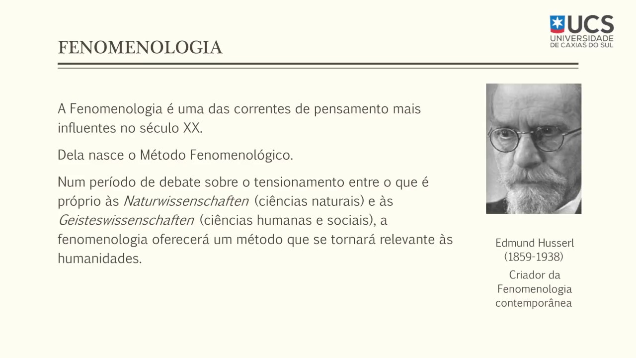 Introdução à  Fenomenologia