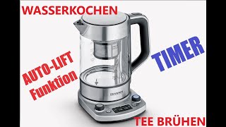 Severin Tea Maker mit Auto-Liftfunktion WK3422- Programme Tee brühen-Ersteinrichtung