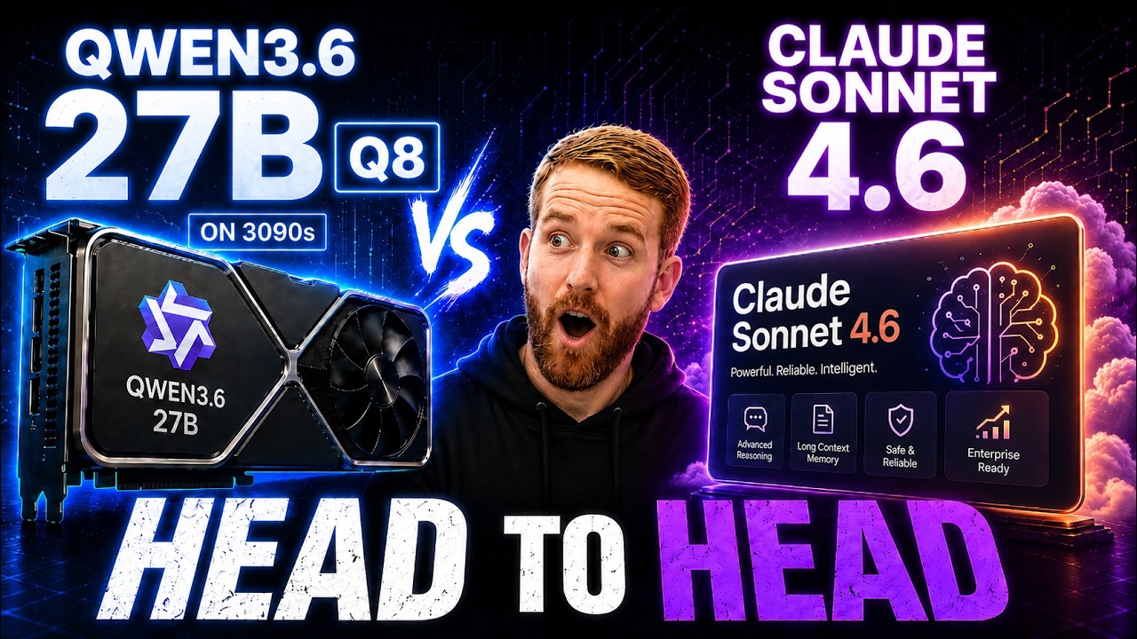 Qwen3.6 27B Q8 vs Claude Sonnet 4.6 | Head-to-Head