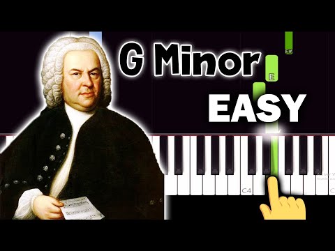 Bach - G Minor - EASY Piano tutorial