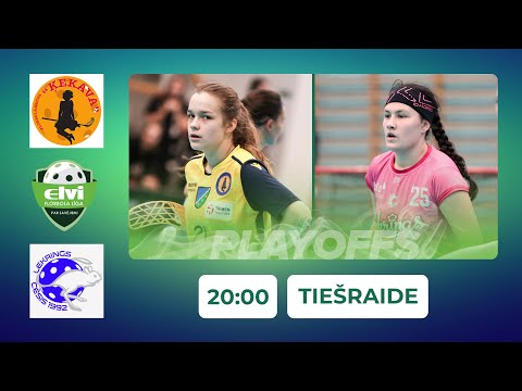 🎥 ELVI florbola līga: FK Ķekava - Lekrings (spēle par 3. vietu) (11.04.2024)