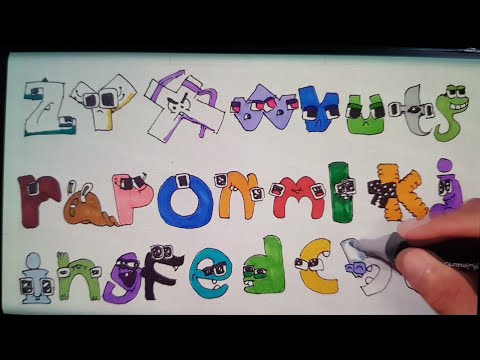 How to draw Reverse z-a Alphabet lore Lower Case / Small Letters easily.