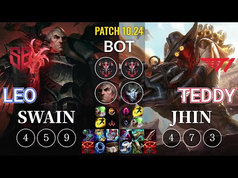SB Leo Swain vs T1 Teddy Jhin Bot - KR Patch 10.24