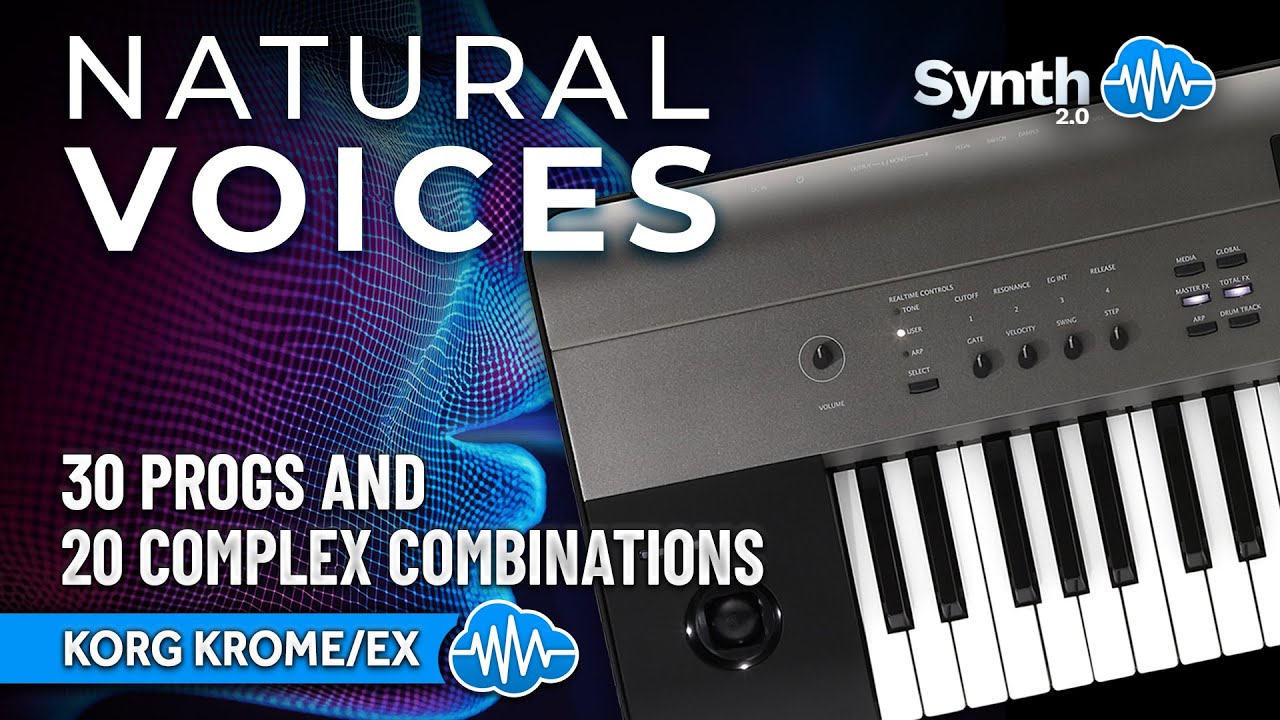 STL002 - Natural Voices - Korg Krome / EX ( 50 presets ) - Video Preview 1