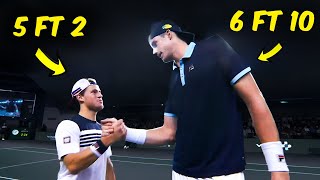Can Tennis Shortest King Beat the GIANT? Most Bizarre Match EVER