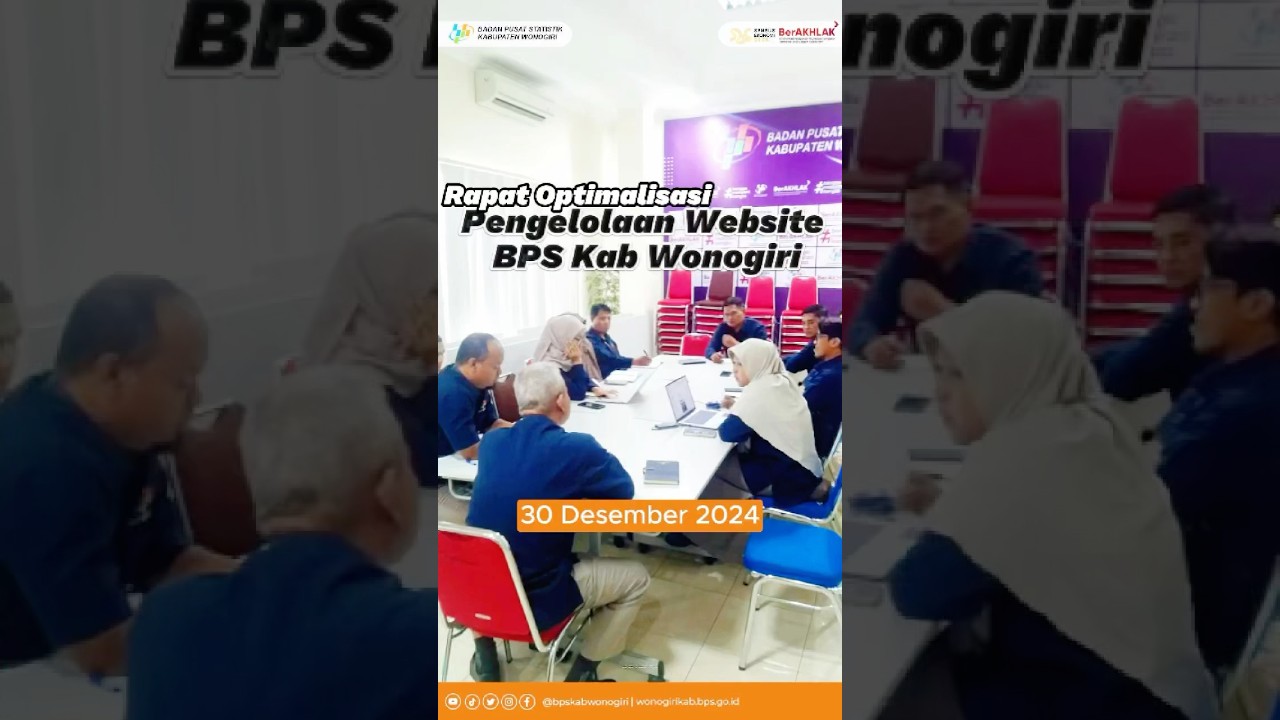 Rapat Optimalisasi Pengelolaan Website BPS Kab Wonogiri 30122024 #CintaData #websitebps 👨🏻‍💻✨
