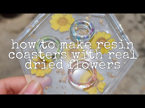 Resin with me | How to make Resin Coaster with real dried flowers | Philippines