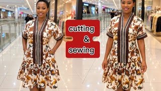 How to Make a Stylish V-Neck Gathered Dress with Side Pockets