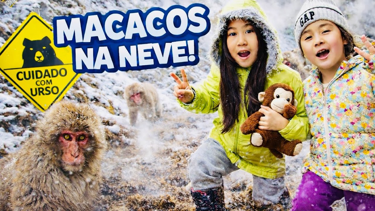 🐒 Macacos da Neve no Japão! Nossa Aventura na Montanha dos Macacos ❄️