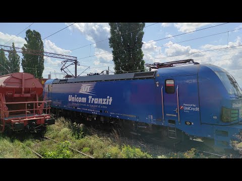 Tren de marfa Unicom Tranzit trece prin Sabaoani cu Smartron 192-002-0 - 23.07.2021