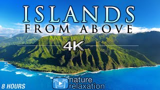 8 HOUR DRONE FILM:  Islands From Above  4K + Music