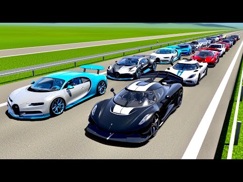 Koenigsegg Jeko with Jet Engine vs Hypercars - Autobahn