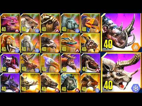 ALL CENOZOIC ALL EVOLUTIONS MAX LV 40 #2 (THE END) | JURASSIC WORLD THE GAME