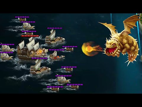 Aurum VS Fleet 66 - Defend Berk - Dragons:Rise of Berk