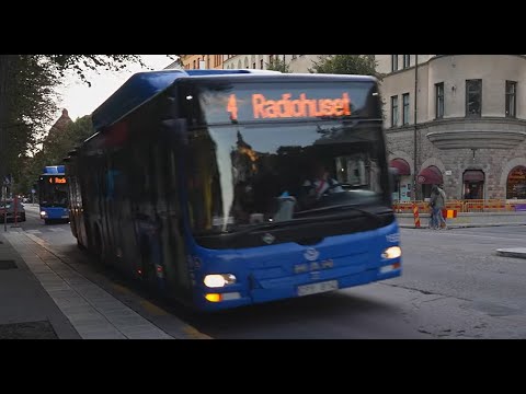 Sweden, Stockholm, bus 4 ride from Dalagatan to Tekniska högskolan