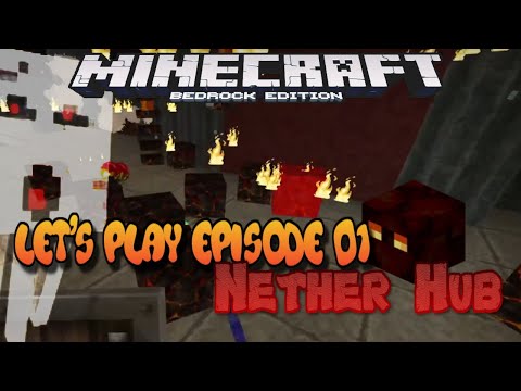Valyria S1 EP01 - Nether Hub Expansion, and Mending at the Gold Farm - Minecraft Bedrock LP Video