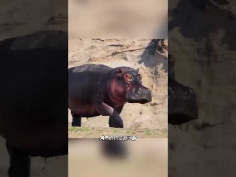 嚣张的鬣狗试图掏肛河马#野生动物零距离 #动物世界 #animals