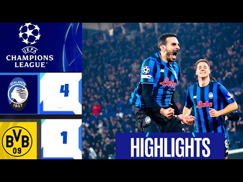 Atalanta vs Borussia Dortmund (4-1) Gli Highlights | UCL | Samardžić Tor | Rote Karte für Schlott...