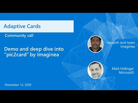 Adaptive Cards community call November 2020