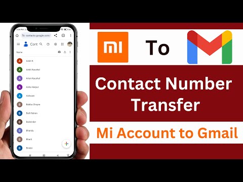How To Transfer Contacts From Mi Account To Gmail Account | Move Contacts To Gmail