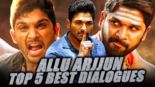 Allu Arjun Top 5 Best Dialogues | Best Dialogue Scene of Allu Arjun | बेस्ट साउथ मूवी डायलॉग सीन