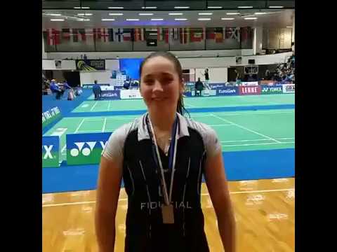 BADMINTON EUROPE - Delphine Lansac après sa victoire - 2017 Yonex Estonian International