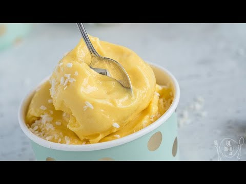 Sveiki mango ledai iš dviejų ingredientų