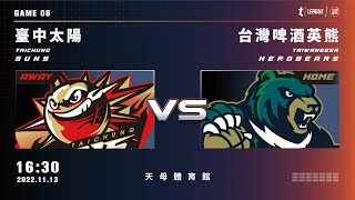 [Live] 16:30      臺中太陽 VS 台啤英熊